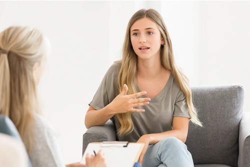 Young Woman Receiving Counselling